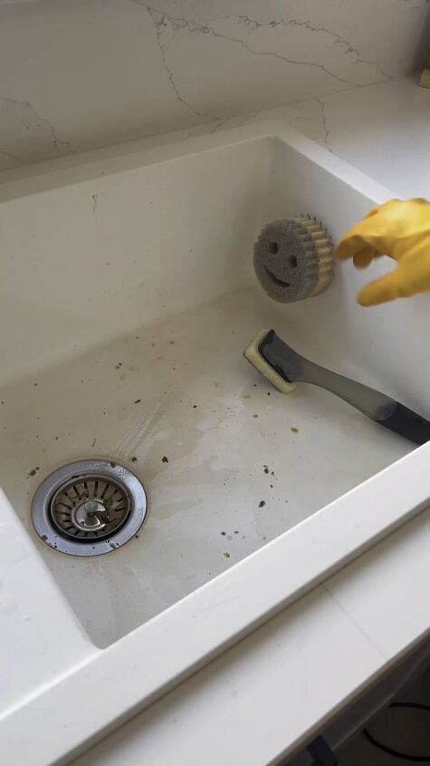 how to clean sink, Before