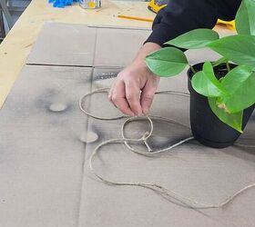 Use twine to make a hanger for plants
