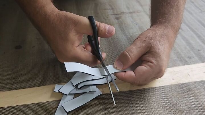 Measure and cut the velcro