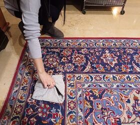 She rubs a pot lid on her carpet for the coolest hack of the week