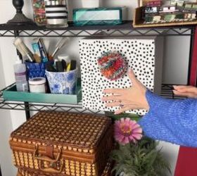 DIY storage cube makeover with fabric placemat