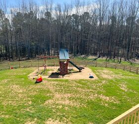 tutorial de cenefa para parque infantil fcil de hacer, parque infantil antes de instalar la barrera en el patio trasero