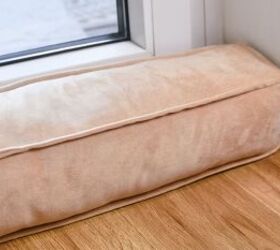how to keep a house warm without central heat, DIY draught excluder