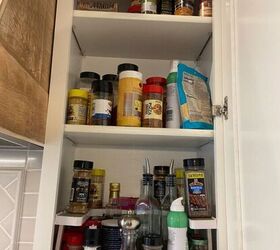 She completely empties her spice cabinet for this much better storage idea