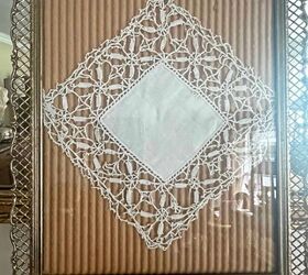 obra de arte enmarcada doily diy, obra de arte enmarcada