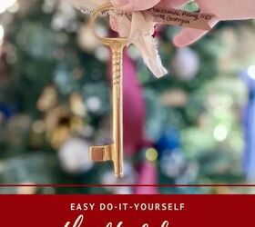 aprende a hacer un adorno navideo vintage con la llave de la primera casa