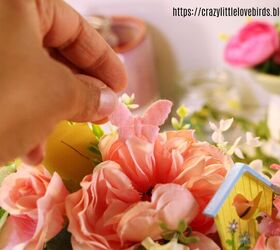 eleva tu decoracin manualidad de transformacin de vagn de flores de primavera, mariposa a adida a la decoraci n floral