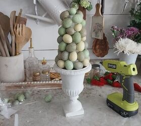 topiario de huevos de pascua