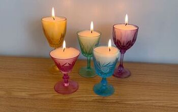 DIY Colored Glass Candles: Upcycling Thrift Store Finds