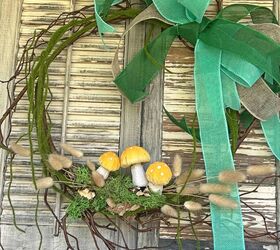 guirnalda de setas wispy diy, wispy mushroom wreath DIY