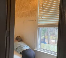 water closet makeover, Painting the board and batten and trim