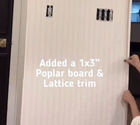 diy coat rack wall, Adding the lattrice trim