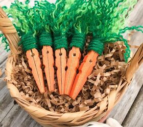 manualidades caprichosas transformando pinzas de madera en zanahorias