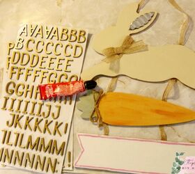 personaliza tu letrero de pascua de dollar tree, Letras doradas adhesivo y cartel de Pascua