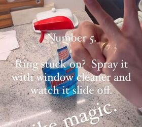 Unsticking a ring with Windex