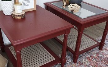 Red Cane End Tables