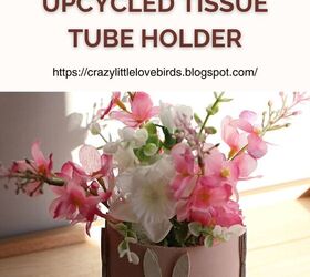 flores de primavera mostrando flores en un tubo de pauelo de papel reciclado, Pin de Pinterest