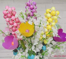 Flores de primavera DIY con huevos de Pascua reciclados