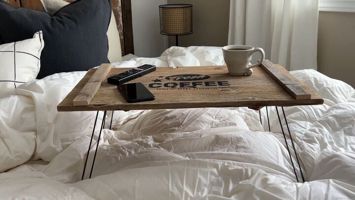 Crafting your own bed table or bed tray couldn't be simpler or more affordable.