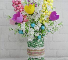 flores de primavera diy con huevos de pascua reciclados, DIY flores de primavera de upcycled huevos de Pascua