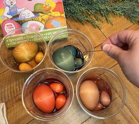 cmo teir huevos de pascua de madera con tinte clsico para huevos