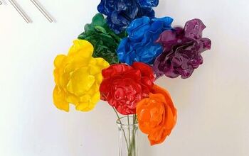 Upcycled Plastic Bottle Rainbow Flowers