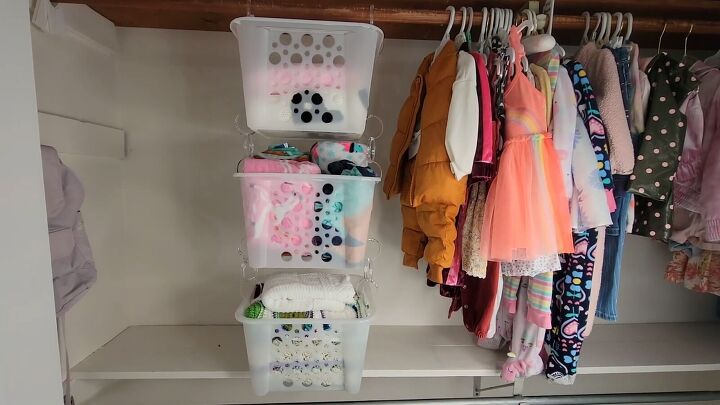 DIY hanging storage for maximizing closet space