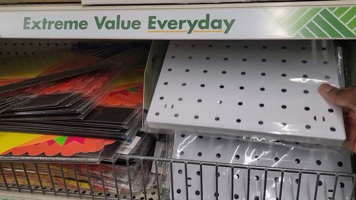 DIY pegboard shelf separator