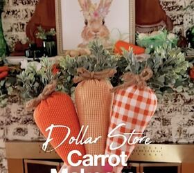 Decoración de Pascua: Cómo transformar una zanahoria de tela de la tienda del dólar