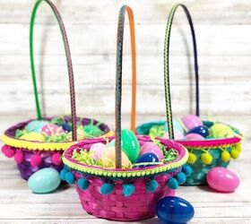 5 Minute Colorful Easter Baskets With Dollar Tree