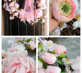 cmo hacer una corona de primavera estilo jardn diy, collage de coronas primaverales estilo jard n