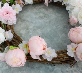cmo hacer una corona de primavera estilo jardn diy, corona de primavera estilo jardin con rosa