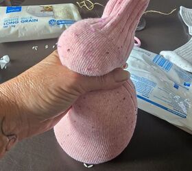 conejo de pascua de calcetines sin coser