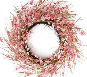 cmo hacer una corona de primavera fcil, Guirnalda de flores artificiales Forsythia de 18 pulgadas