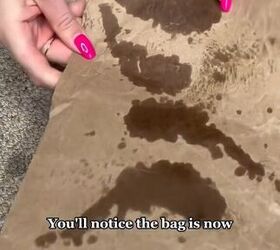 how to get wax out of carpet, Cleaning up the bag