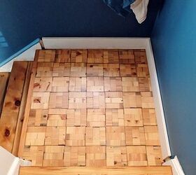 Escalera de baldosas de madera