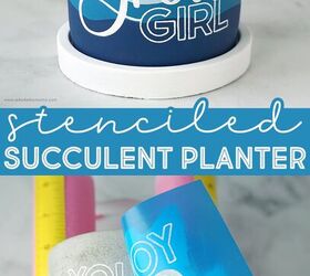 maceta de suculentas con plantilla, Maceta de Suculentas Estampada