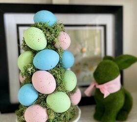 topiario de huevos de pascua