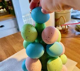 topiario de huevos de pascua