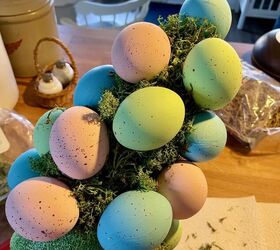 topiario de huevos de pascua