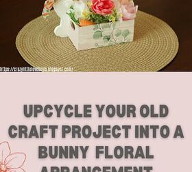 convierte tu viejo proyecto de manualidades en un arreglo floral de conejitos, Pinterest pin conejito arreglo floral