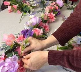 Arranging faux flowers