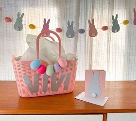 cesta de pascua y pegatinas diy, Decoraci n de Pascua DIY Oh So Lovely Blog