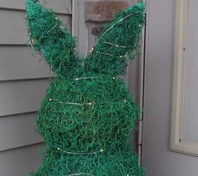 bunny topiary, Quick DIY tutorial for festive Easter bunny decorations