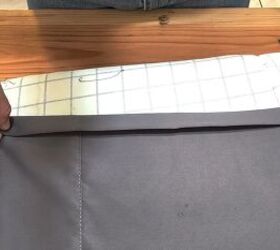 Fold the fabric over for a neat edge
