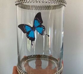 decoracin de jarrones de cristal con artculos de la tienda del dlar