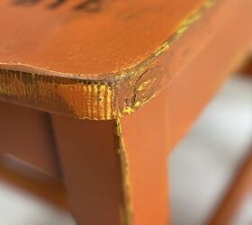pintar muebles con pintura en aerosol, Naranja Roble Silla Esquina Edgejpg