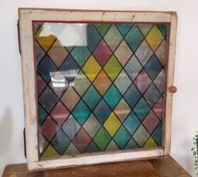 How to Create a Stained Glass Cabinet From Repurposed Windows