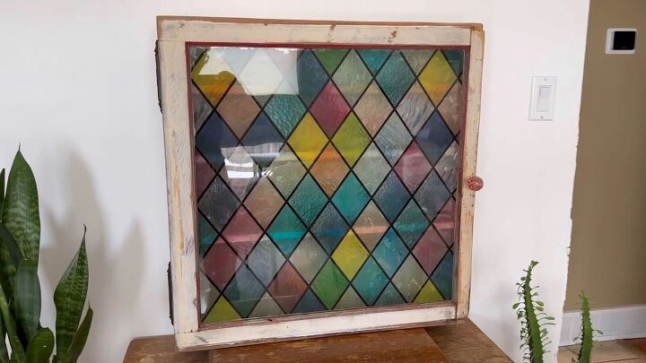 Repurposed Window Glass How to Create a Stained Glass Cabinet From Repurposed Windows | Hometalk