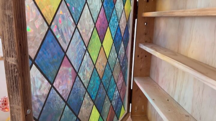 Repurposed Window Glass How to Create a Stained Glass Cabinet From Repurposed Windows | Hometalk